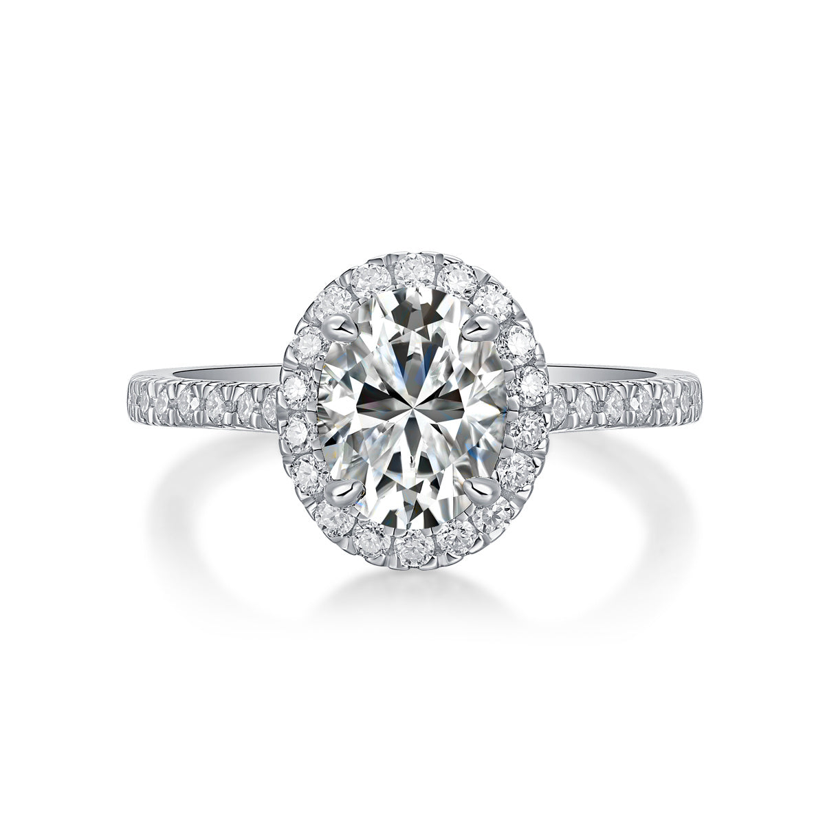 Elegant Silver Moissanite Ring