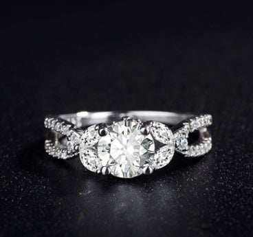 Stylish Hollow Design Zircon Ring