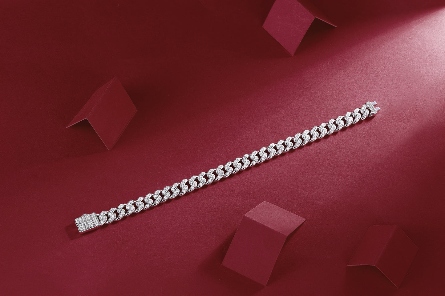 Elegant Diamond Silver Bracelet