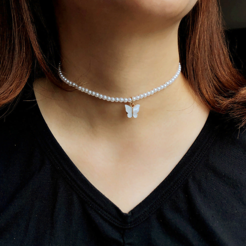 Women’s Opal and Pearl Bow Necklace