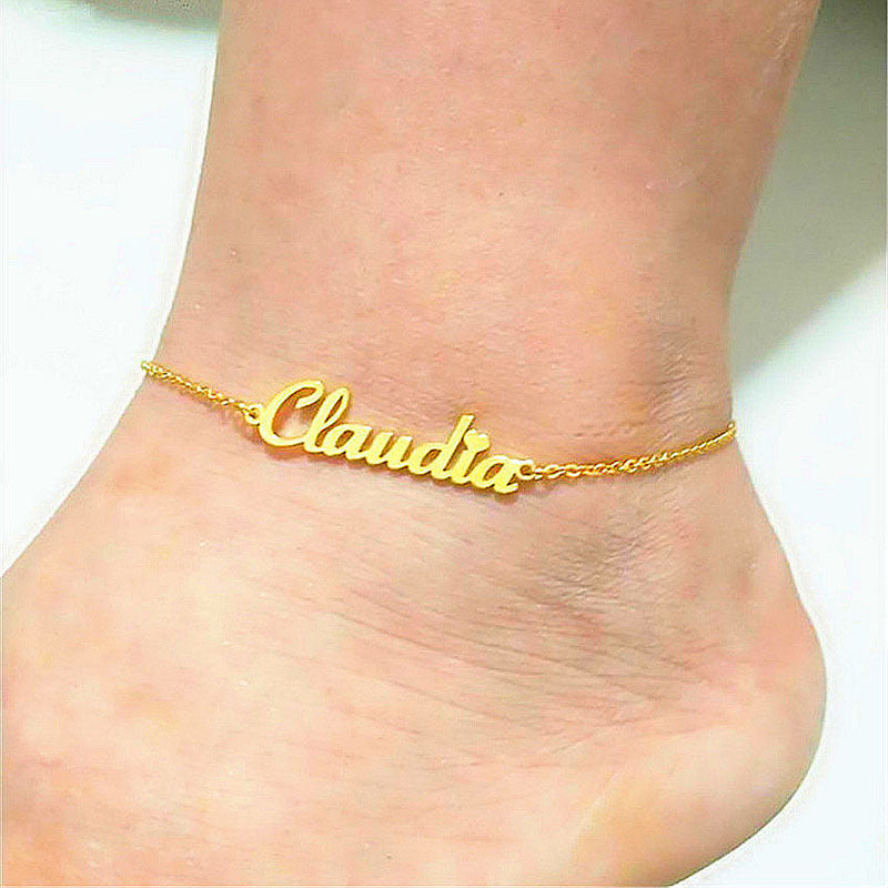 Elegant Initial Anklet for Women