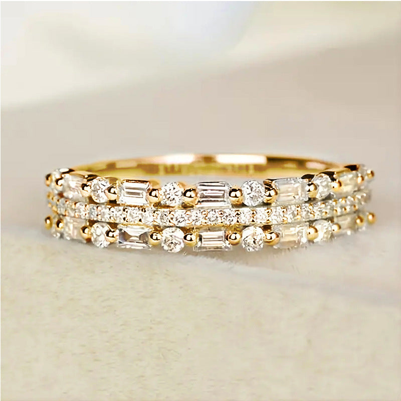 Three-Layer Circle Ring for Women