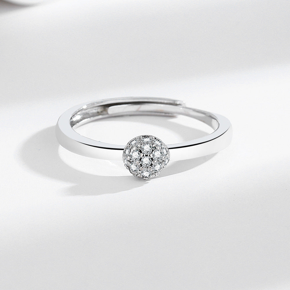 Silver Hydrangea Flower Ring