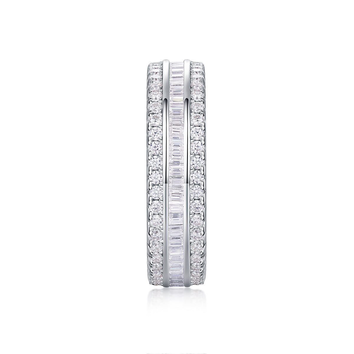 Luxury Three-Row Diamond Ring