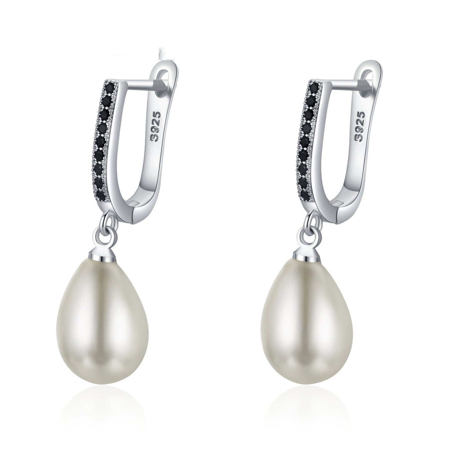Trendy Rhinestone Hoop Earrings