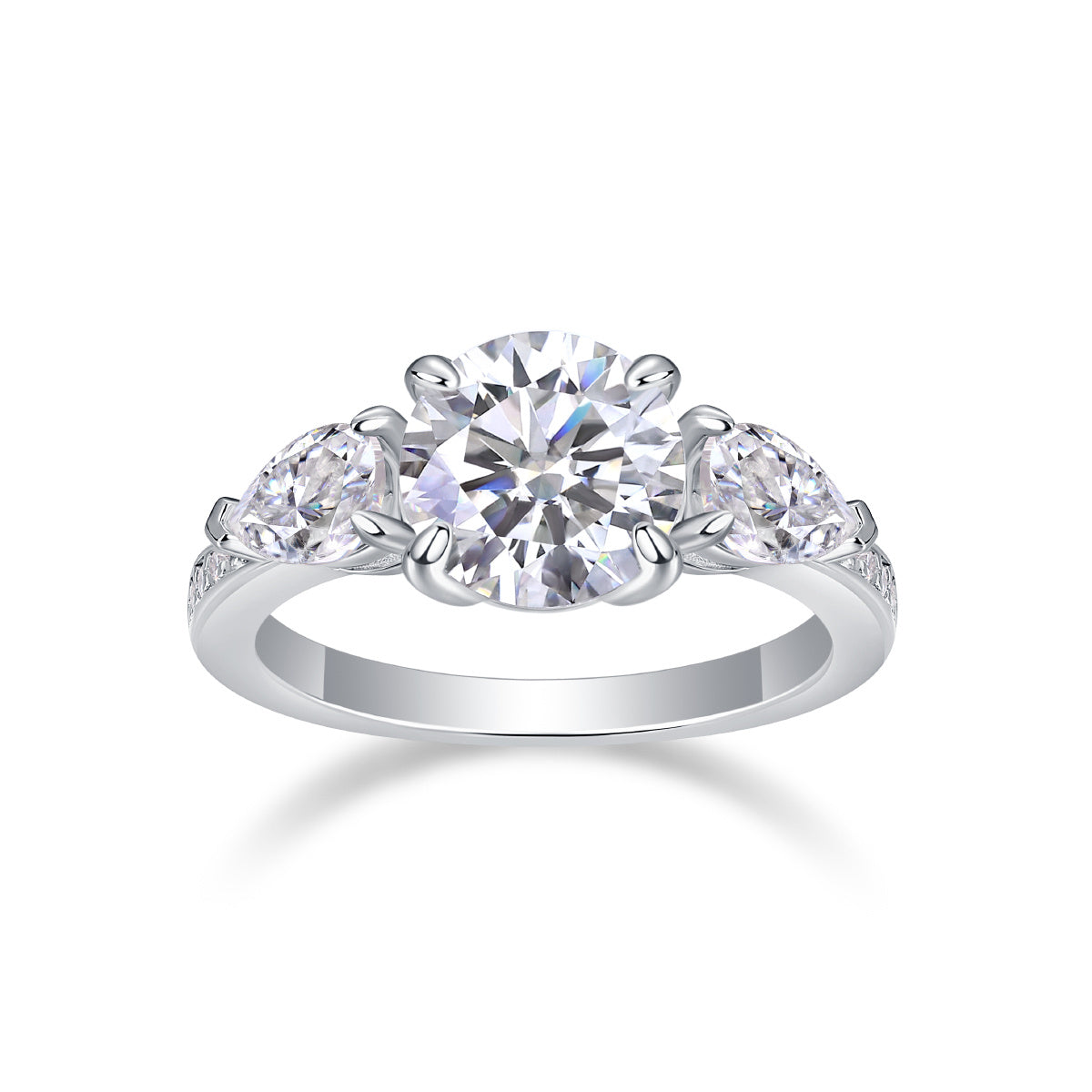 Bold Moissanite Silver Ring