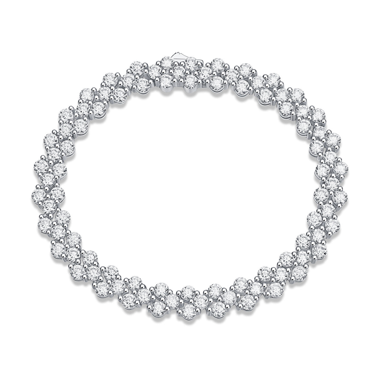 Elegant Silver Diamond Bracelet