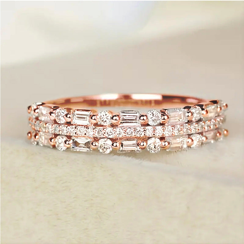 Three-Layer Circle Ring for Women