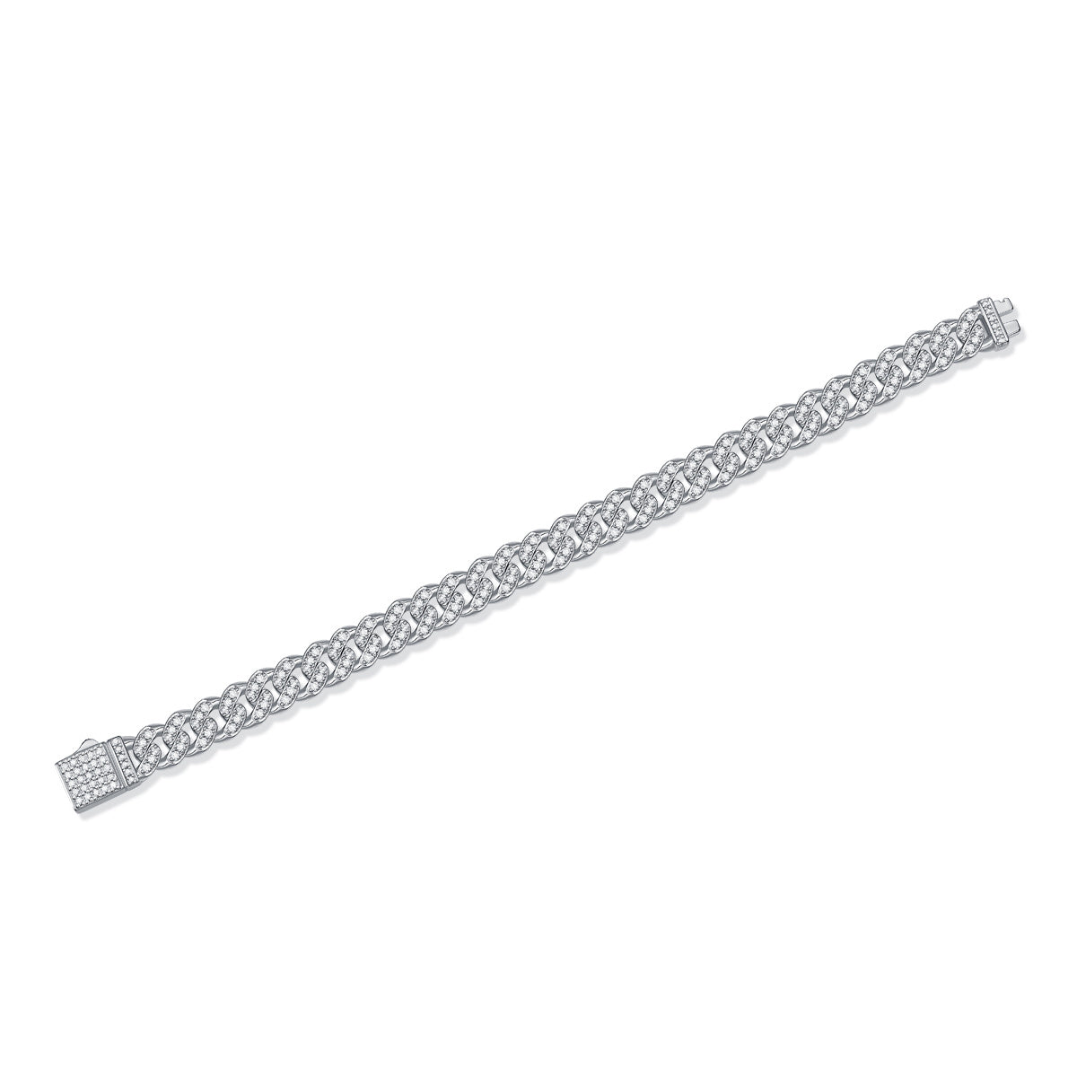 Elegant Diamond Silver Bracelet