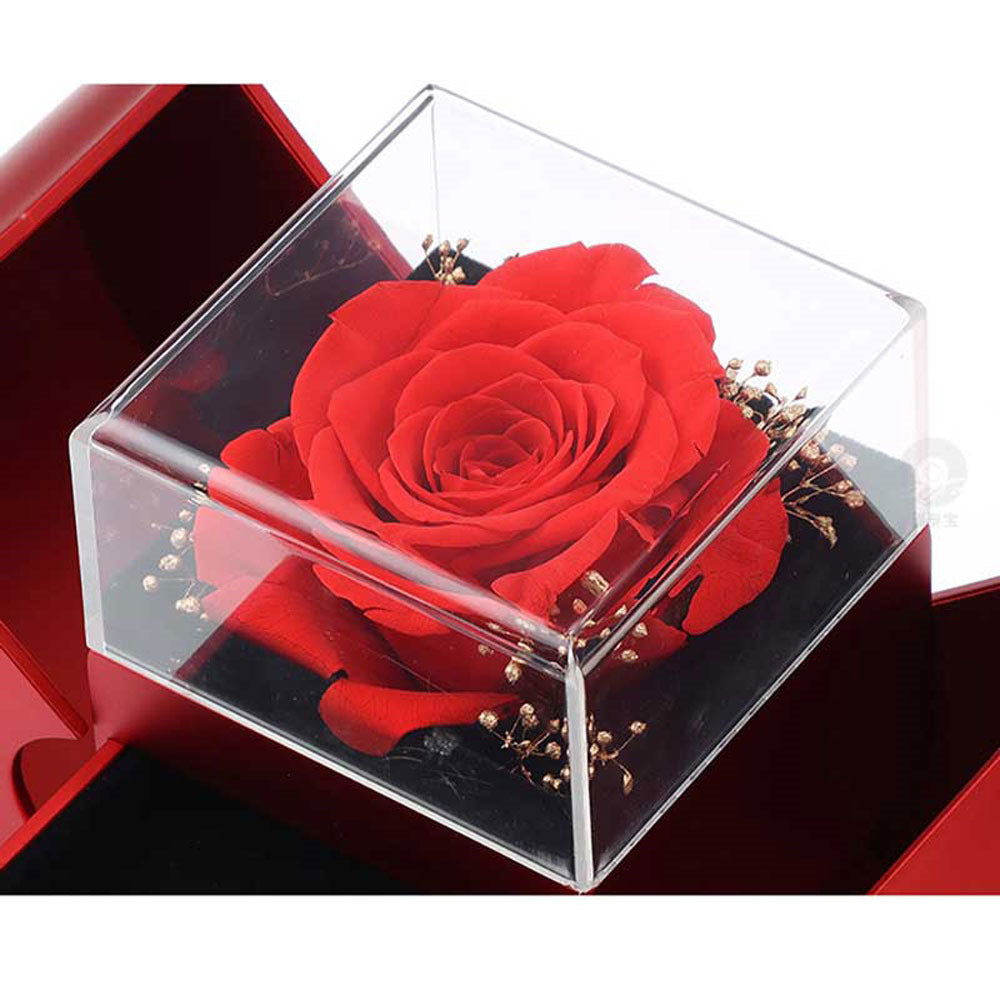 Rose Necklace and Jewelry Box Gift Set