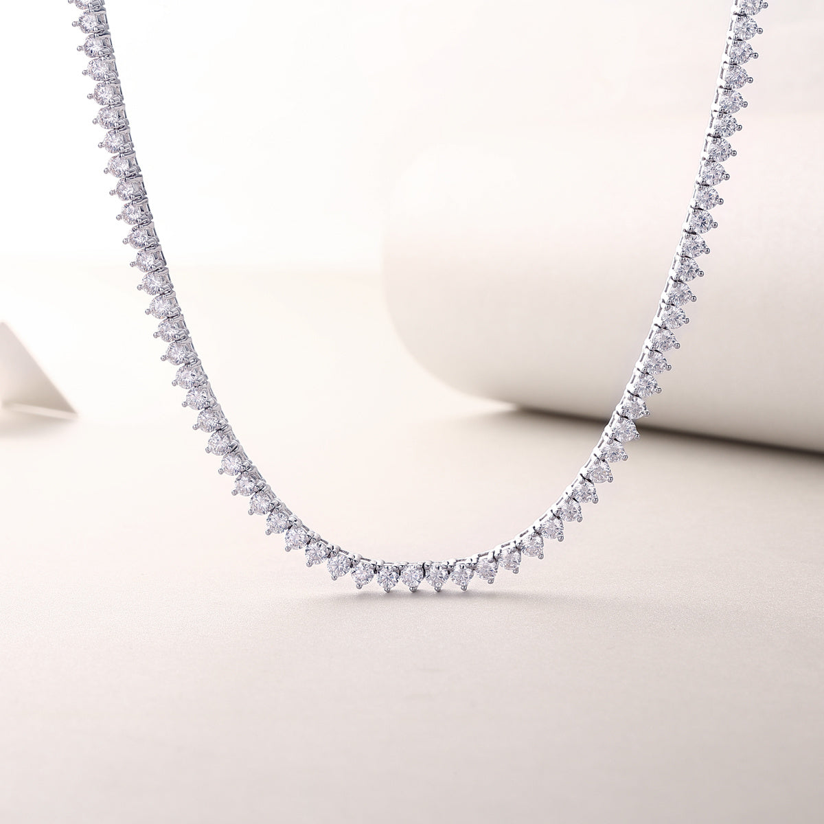 Luxury Silver Moissanite Necklace
