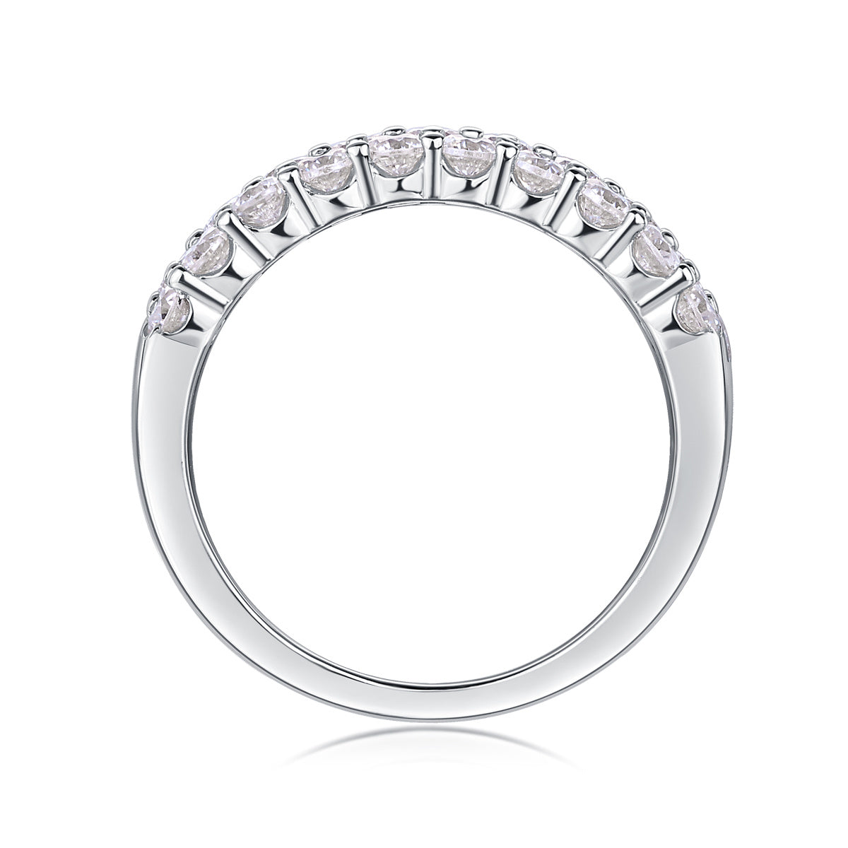 Elegant Silver Moissanite Ring