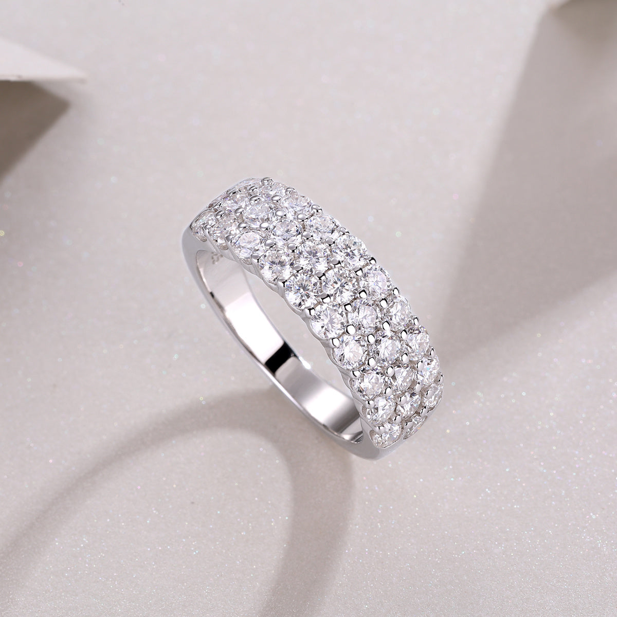 Elegant Silver Moissanite Ring