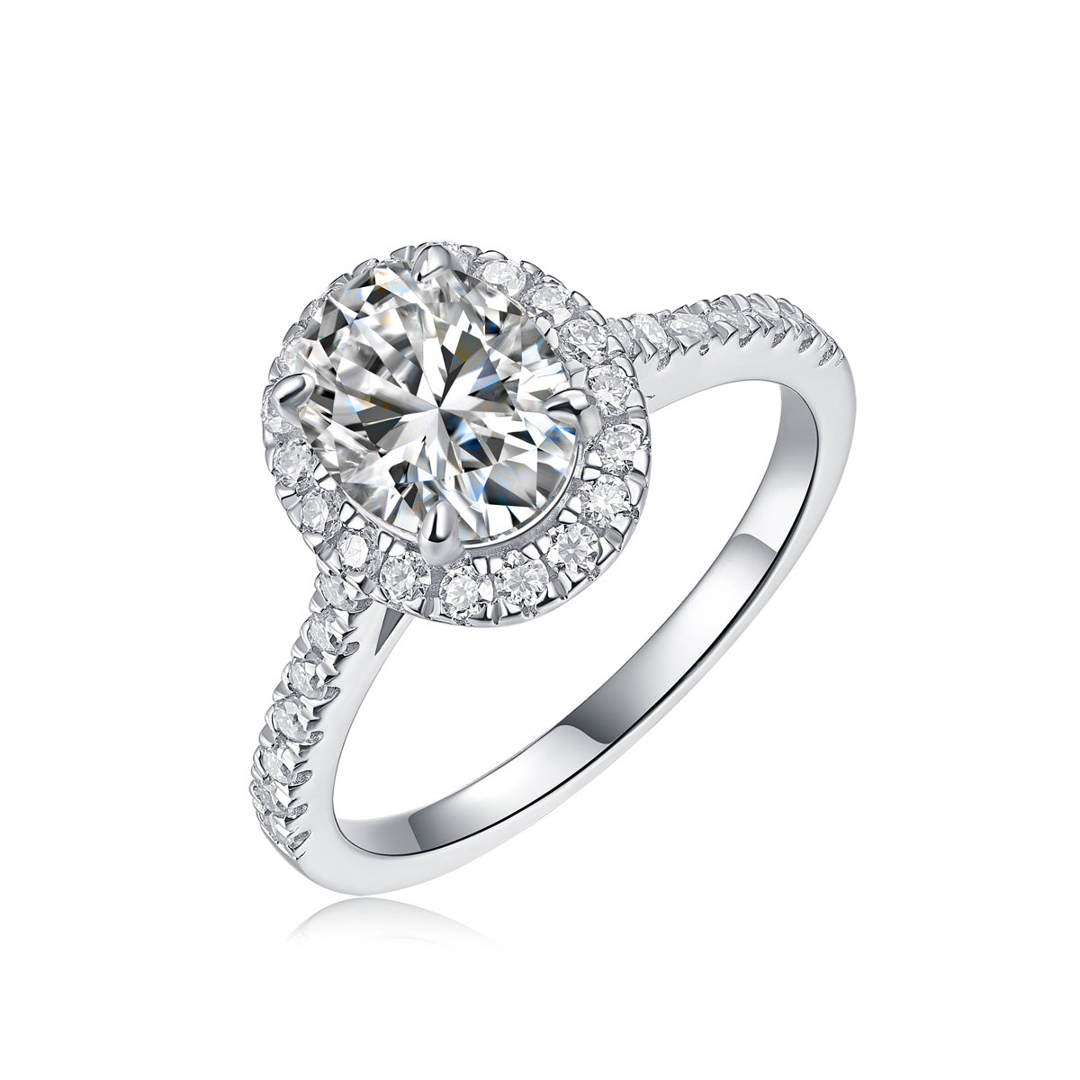 Elegant Silver Moissanite Ring