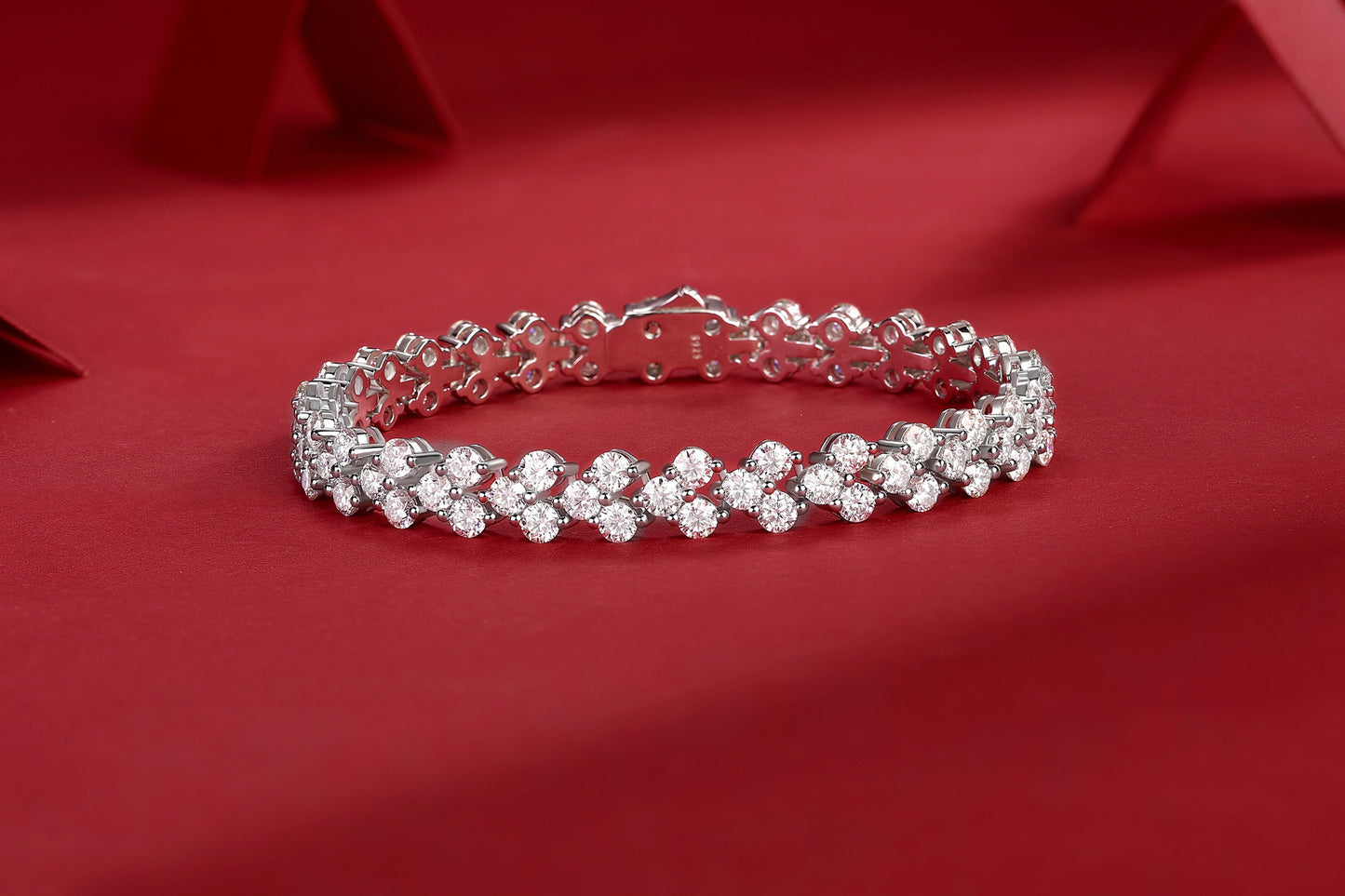 Elegant Silver Diamond Bracelet