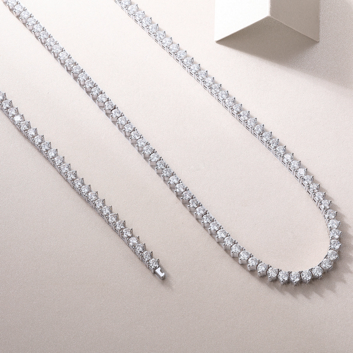 Luxury Silver Moissanite Necklace