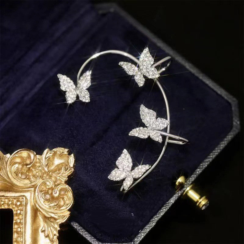 Butterfly Ear Clip & Hook Earrings