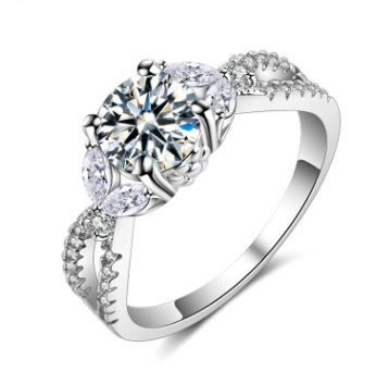 Stylish Hollow Design Zircon Ring