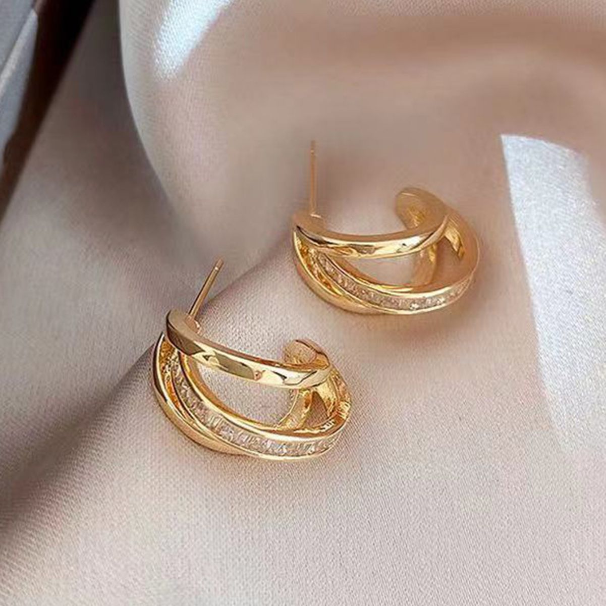 Trendy Zircon Stud Earrings for Women