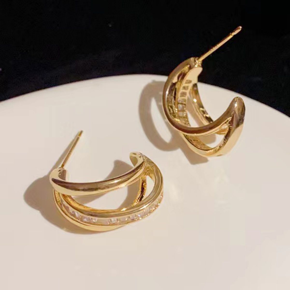 Trendy Zircon Stud Earrings for Women