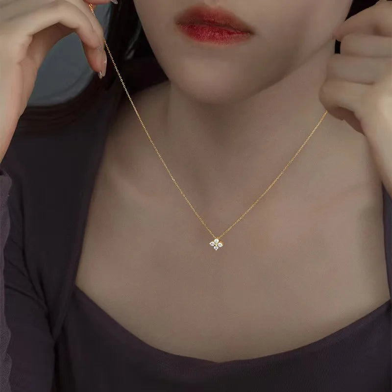 Women's 925 Sterling Silver Sparkle Necklace