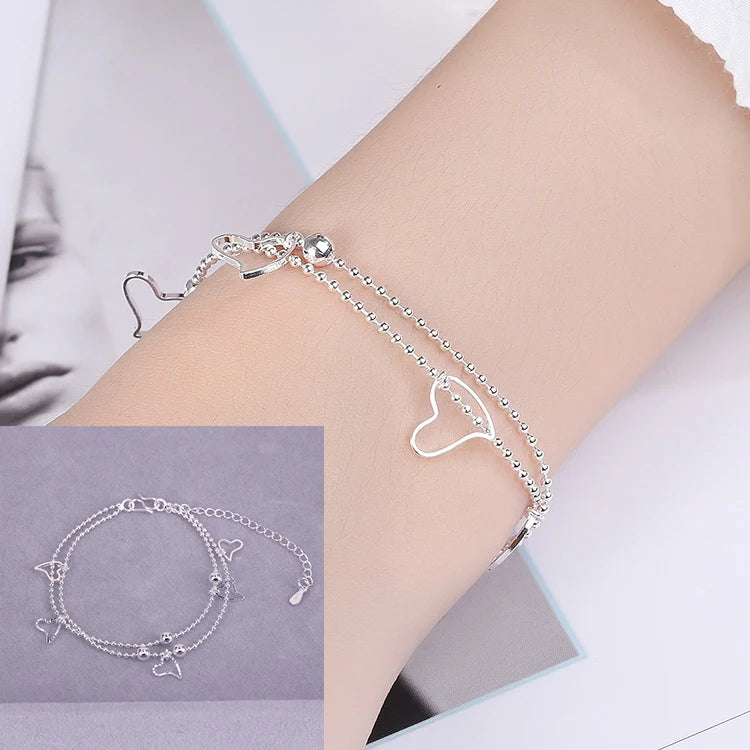 Elegant Silver Butterfly Bracelet, Nature-Inspired Jewelry for Wome