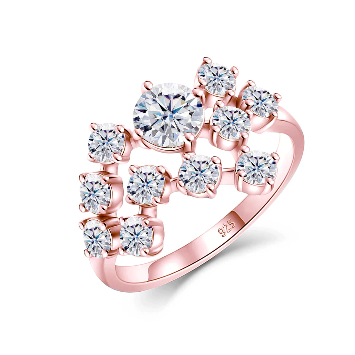 Sterling Silver Moissanite Infinity Engagement Ring
