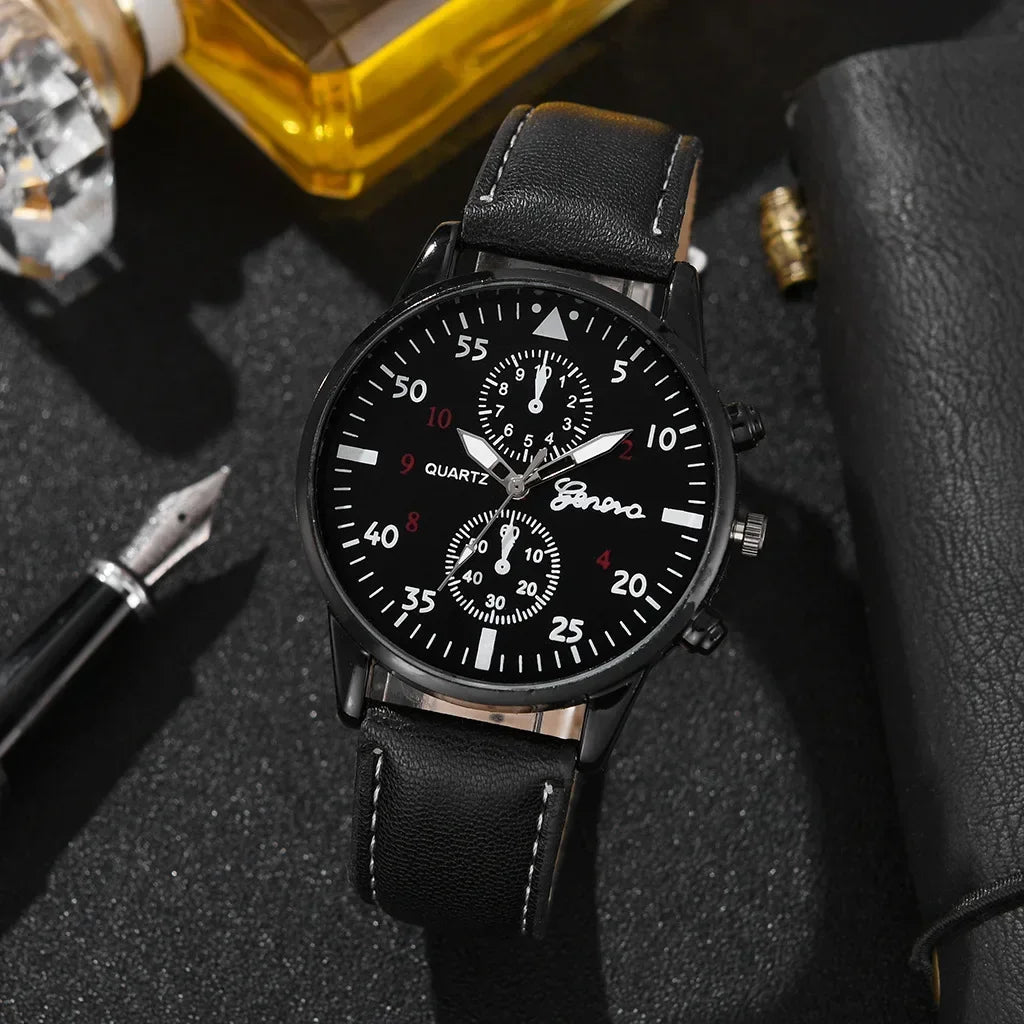 Stylish Men's Leather Watch