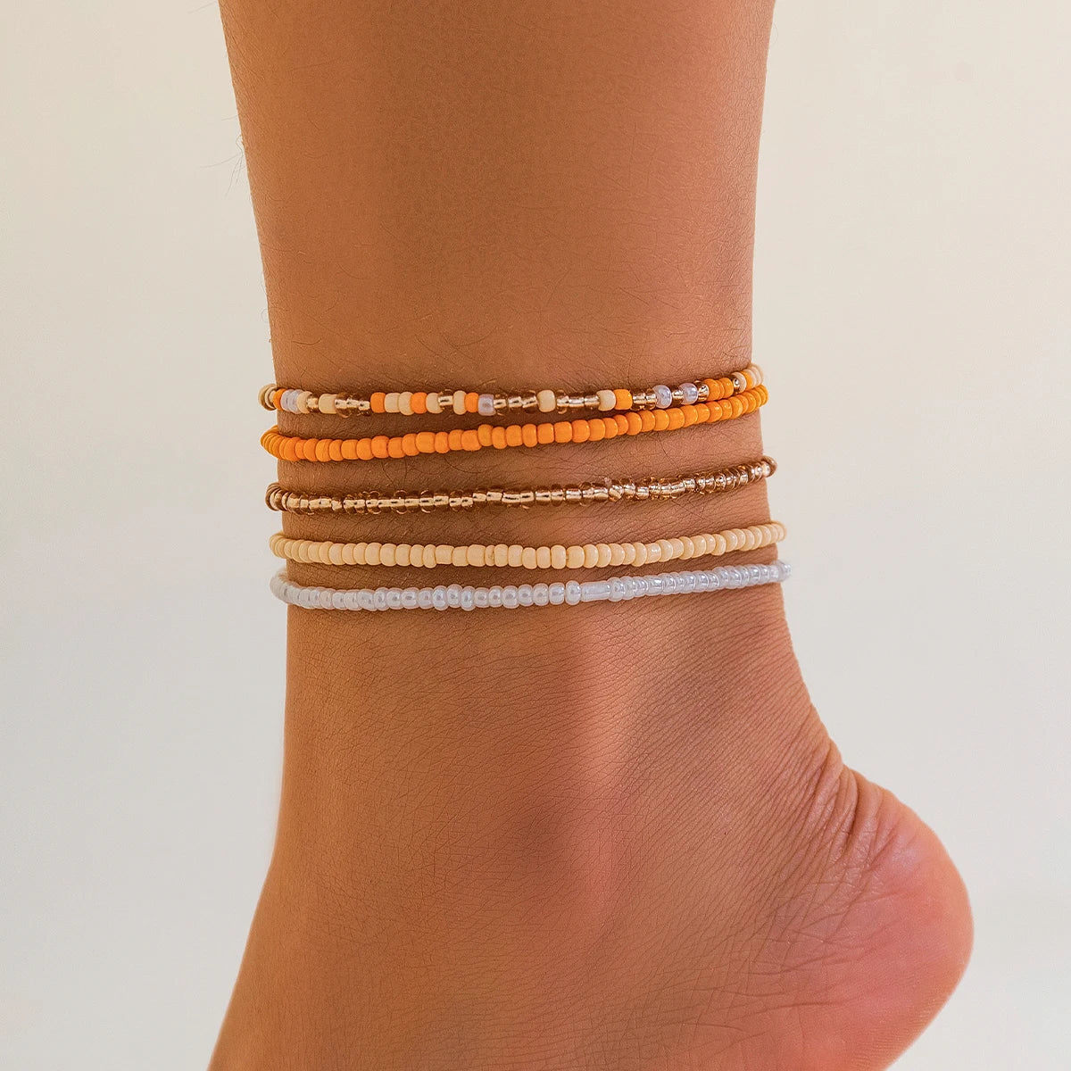 Summer Beach Seed Bead Anklets