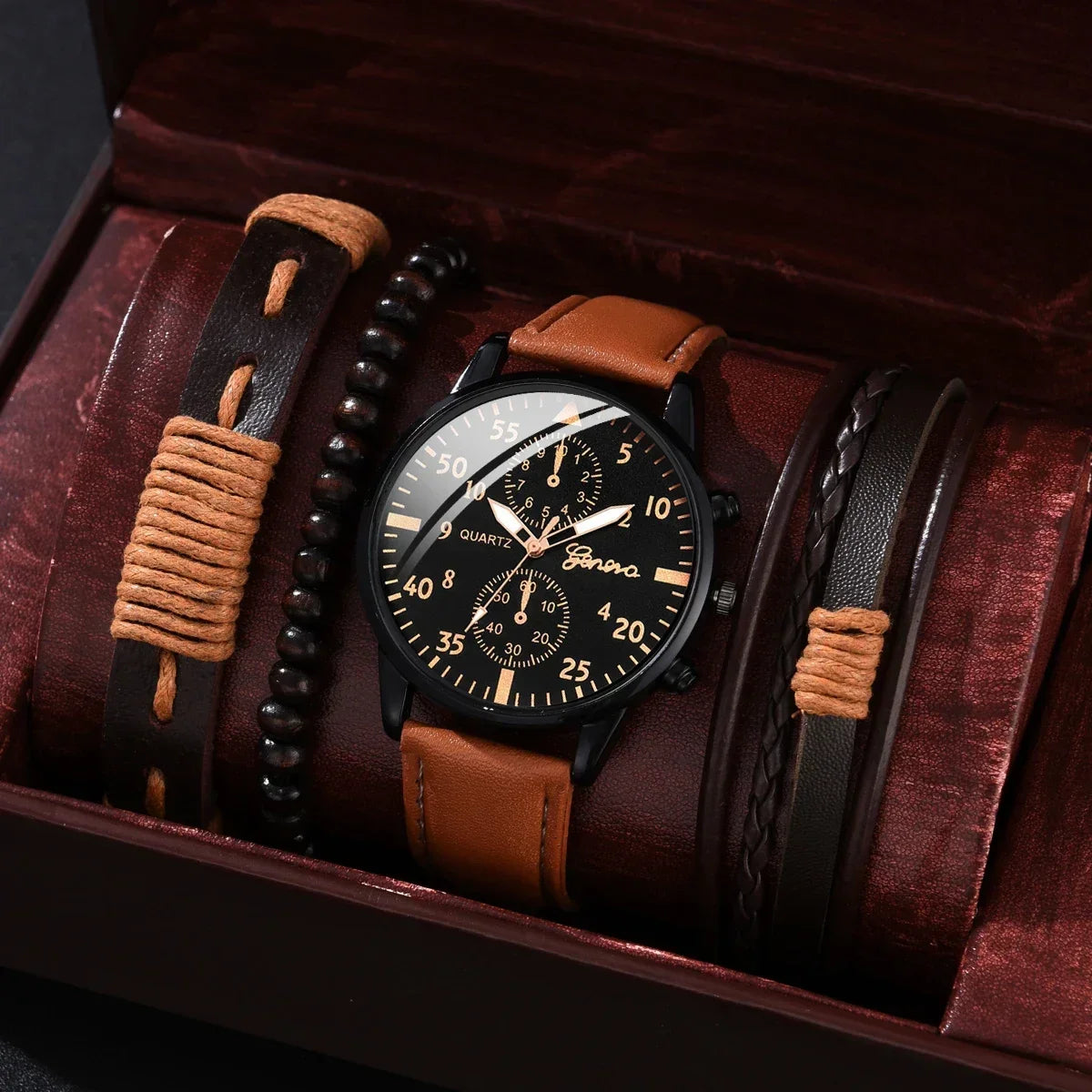 Stylish Men's Leather Watch