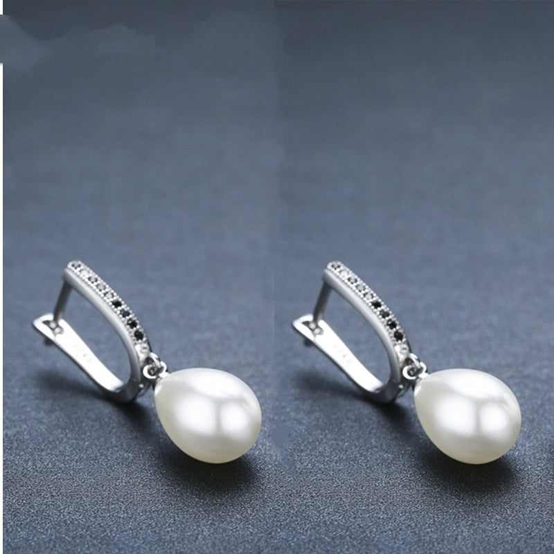 Trendy Rhinestone Hoop Earrings