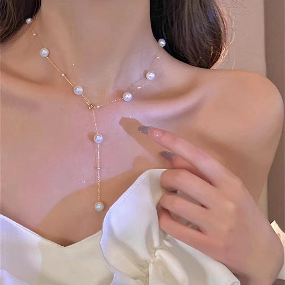 Trendy Starry Pearl Choker for Women
