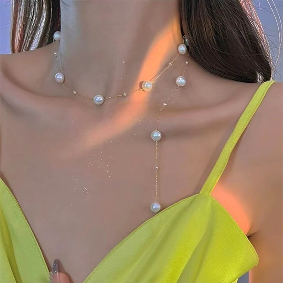Trendy Starry Pearl Choker for Women