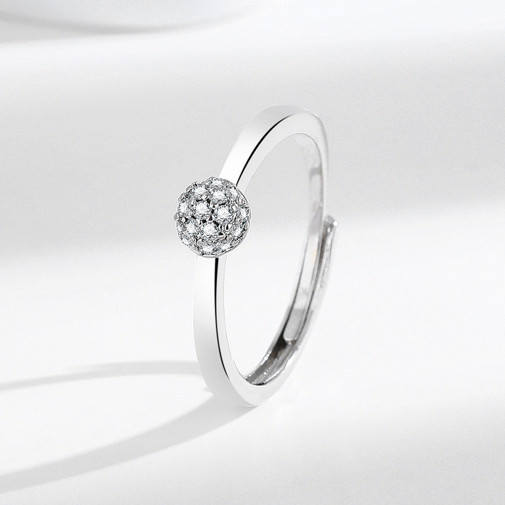 Silver Hydrangea Flower Ring