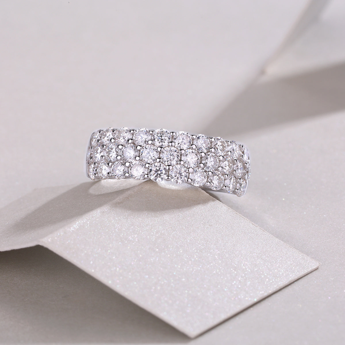 Elegant Silver Moissanite Ring