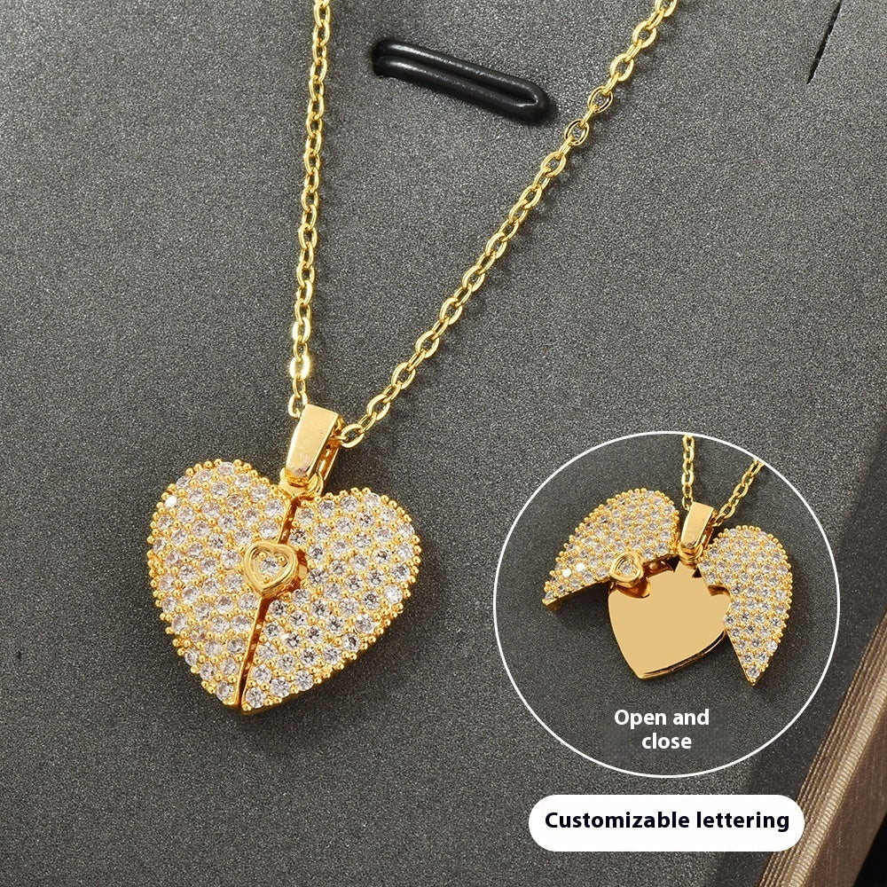 Engraved Heart Pendant for Mom & Grandma