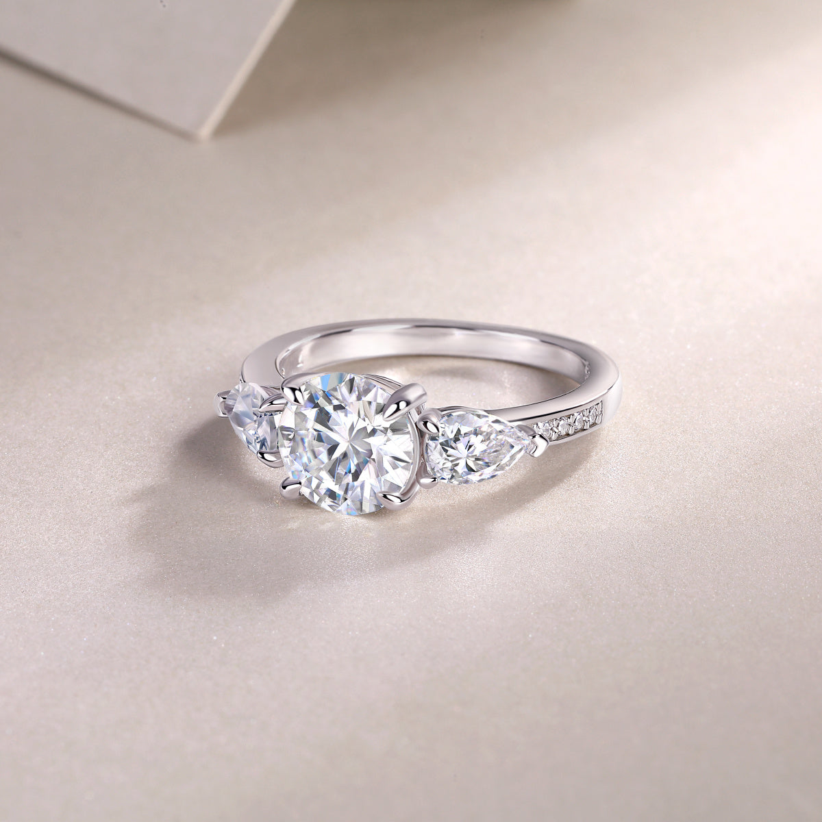 Bold Moissanite Silver Ring