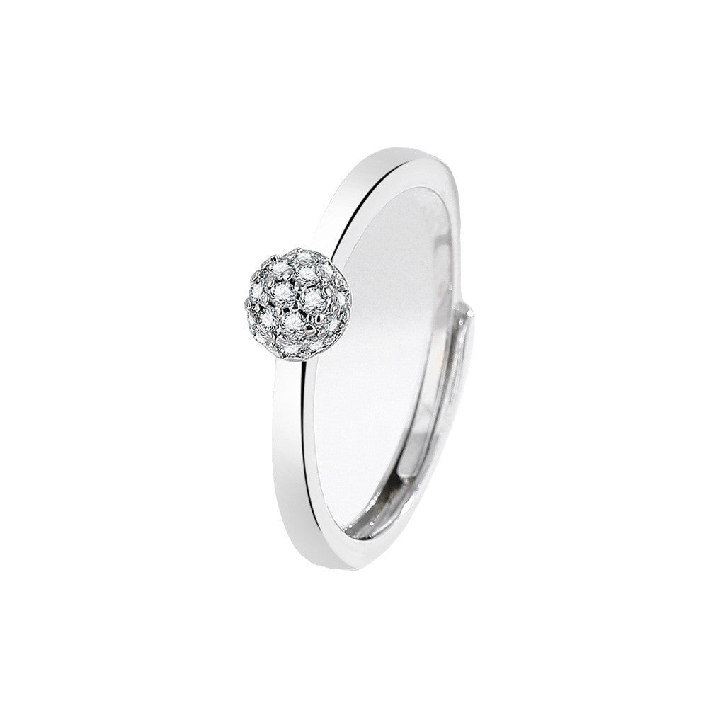 Silver Hydrangea Flower Ring