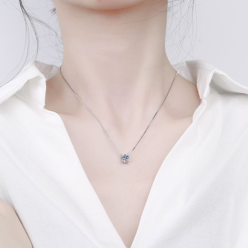 Women's Silver Bullhead Charm Necklace