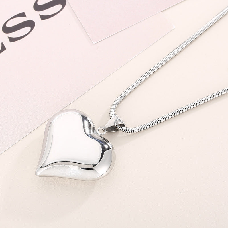 Gold & Silver Heart Pendant Necklace