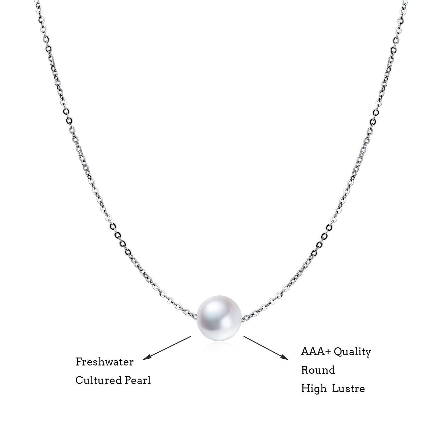 Sterling Silver Freshwater Pearl Choker Necklace