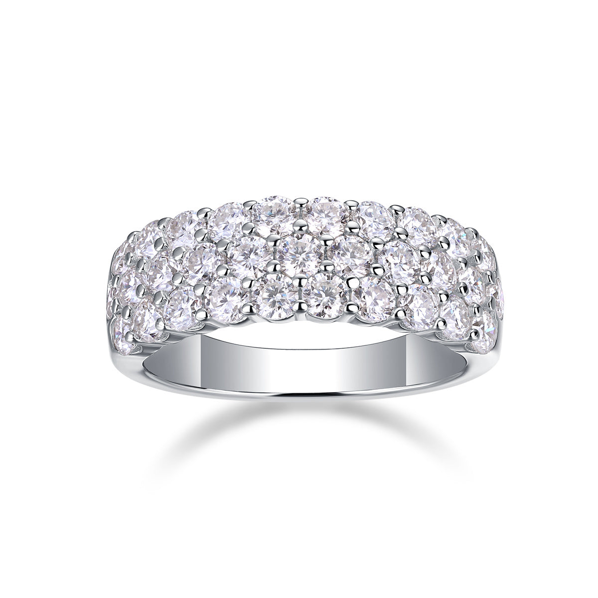 Elegant Silver Moissanite Ring