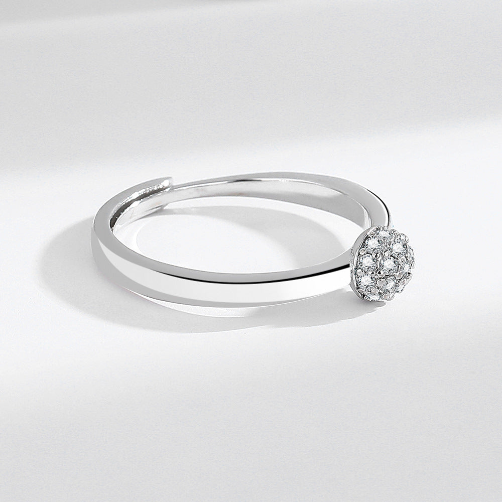Silver Hydrangea Flower Ring