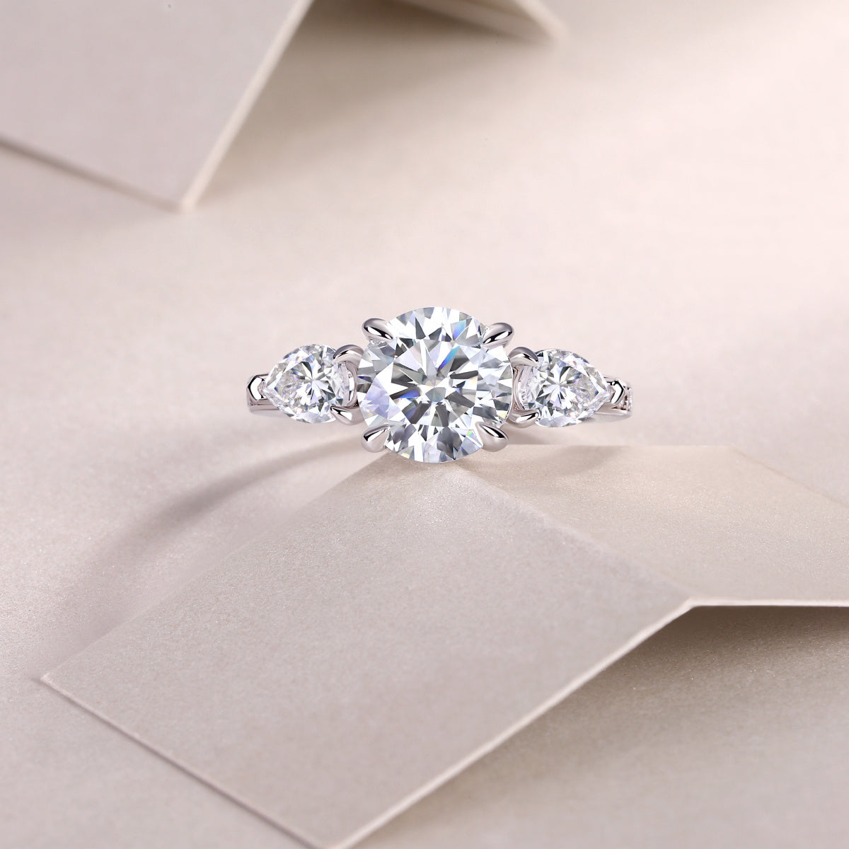 Bold Moissanite Silver Ring