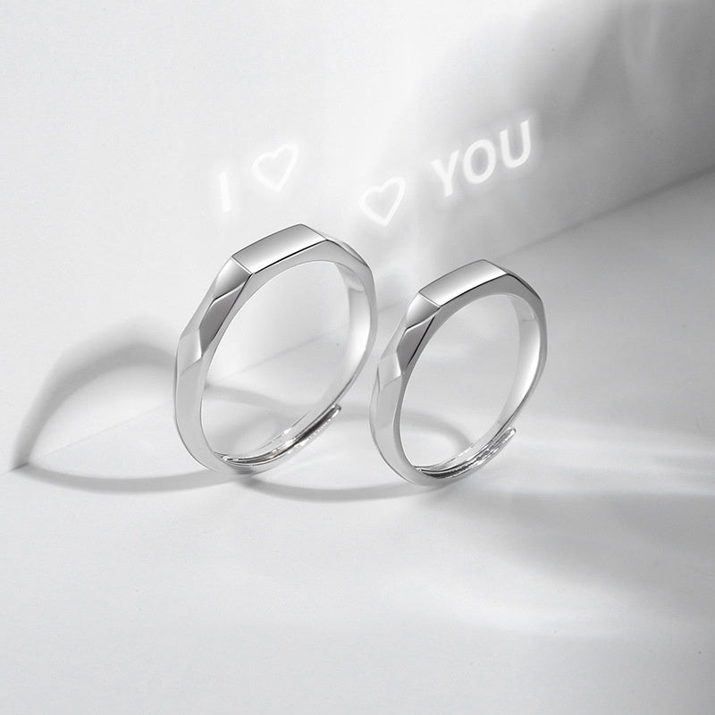 Love Pattern Engagement Ring