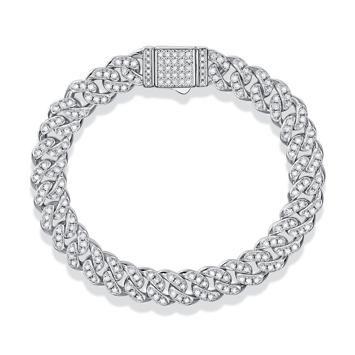 Elegant Diamond Silver Bracelet