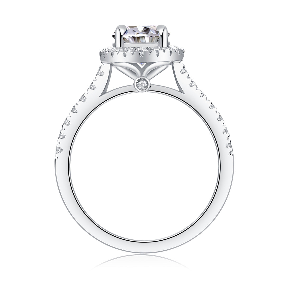 Elegant Silver Moissanite Ring