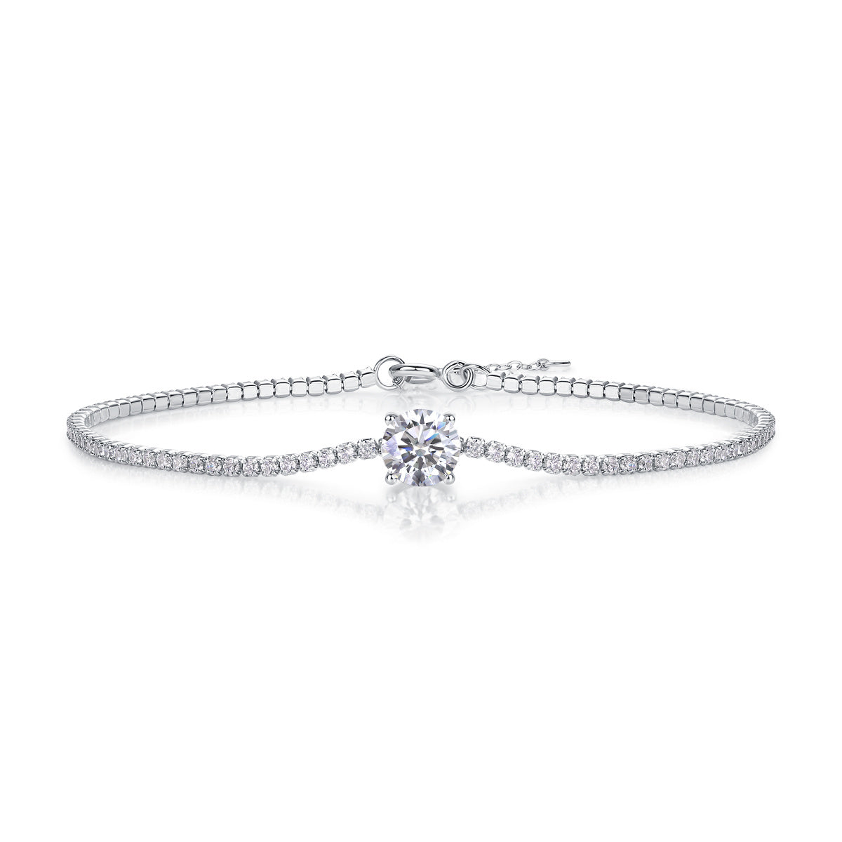 Fashionable Silver Diamond Bracelet