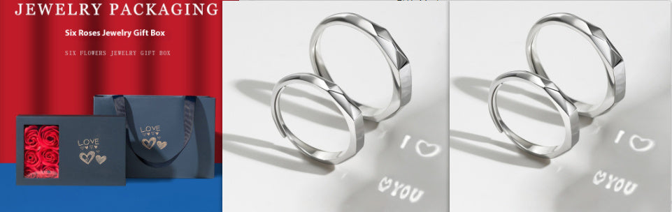 Love Pattern Engagement Ring