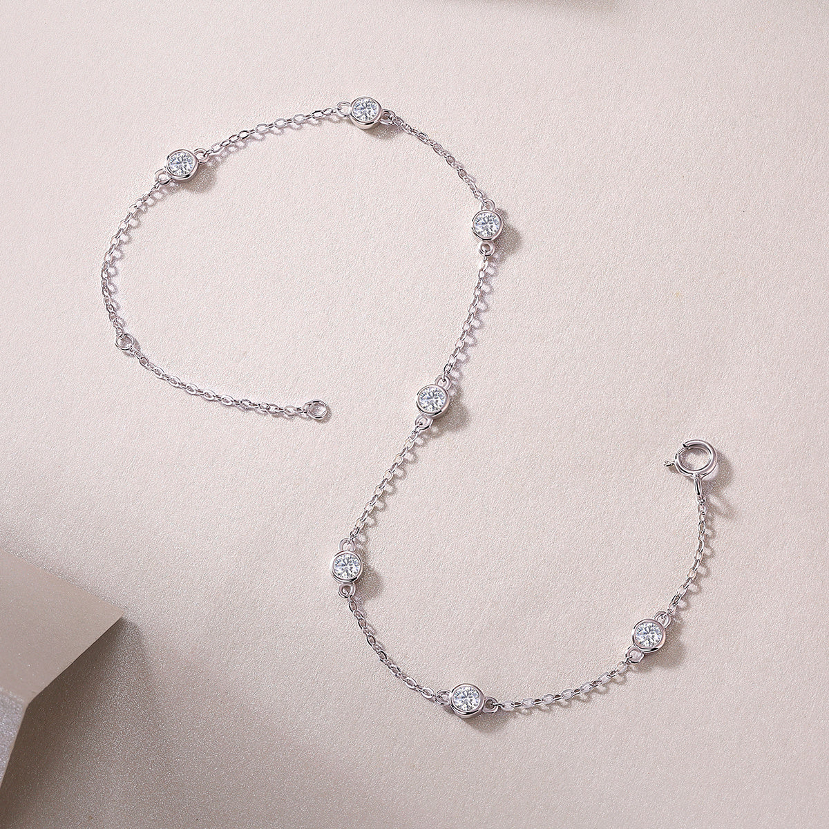 Smart Bubble Moissanite Silver Bracelet